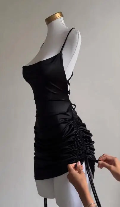 Sexy Lace-Up Halter Dress