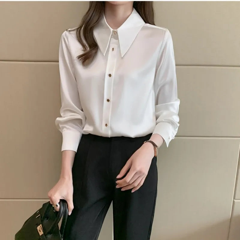 Korean Satin Blouse