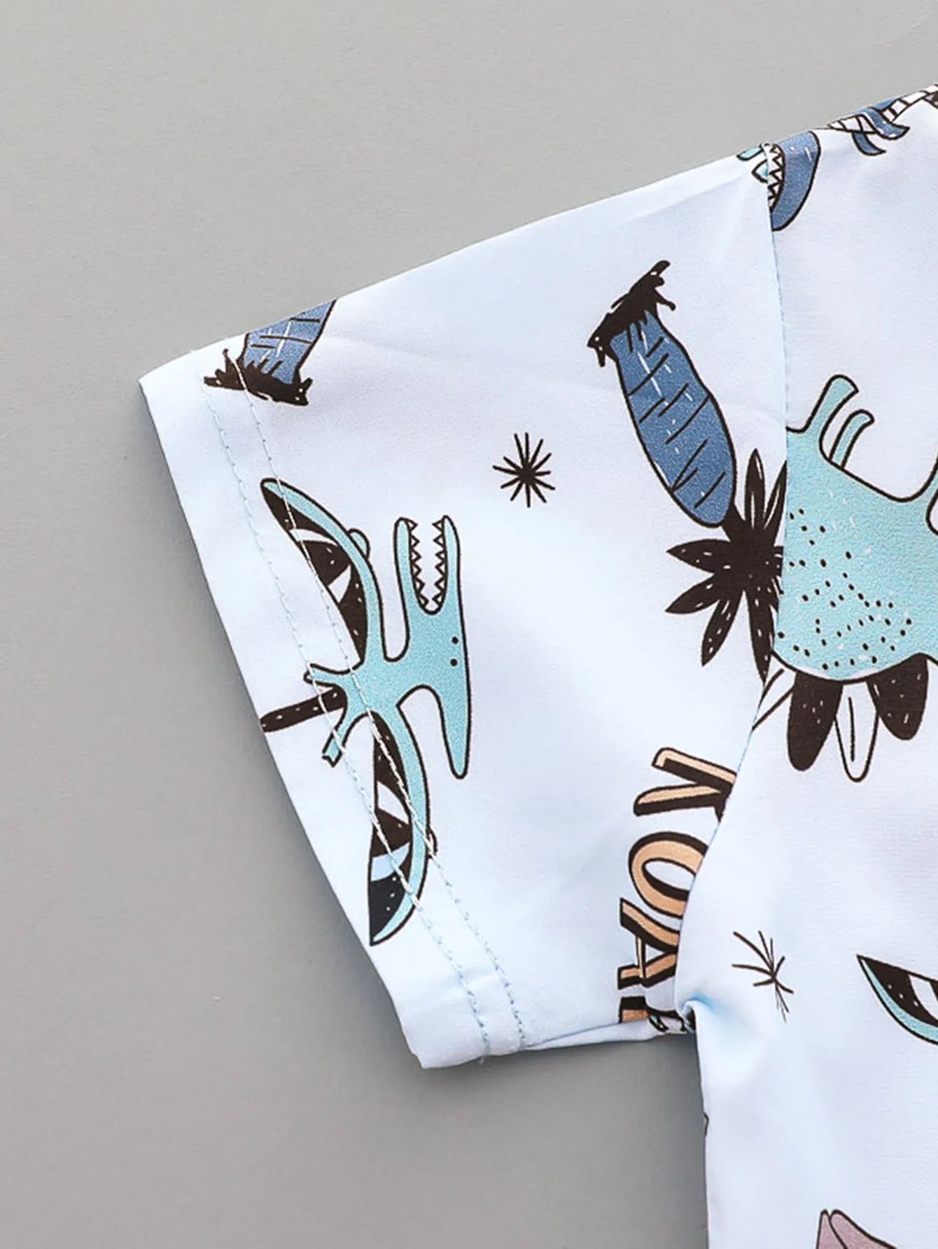 2PCS Baby Summer Dinosaur Shirt and Shorts Outfit Set