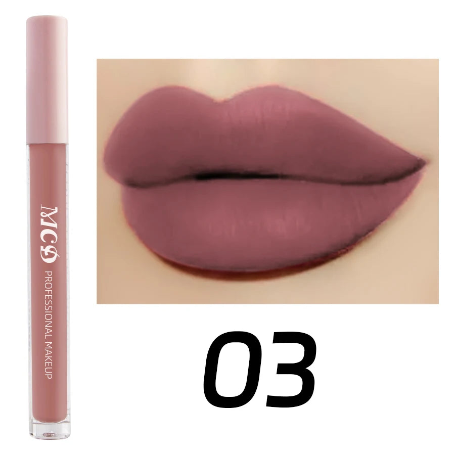 Dark Brown Waterproof Velvet Matte Lip Gloss