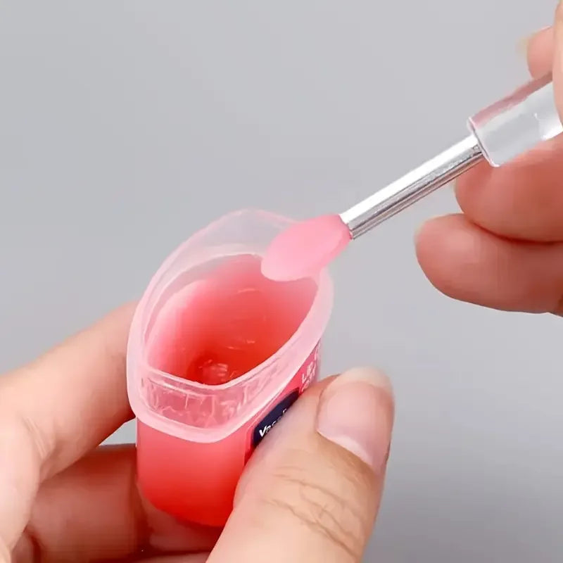 Portable Silicone Lip Applicator Brushes