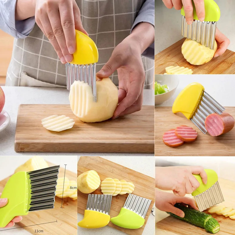 Stainless Steel Crinkle Cut Potato Slicer