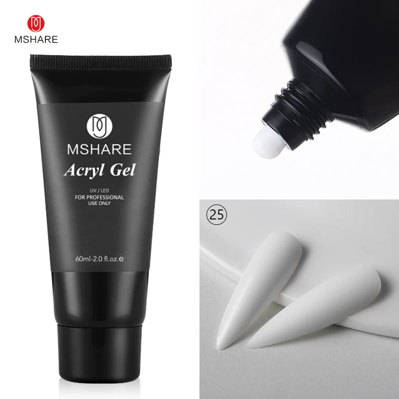 Hema-Free Milky White Poly Nail Extension Gel