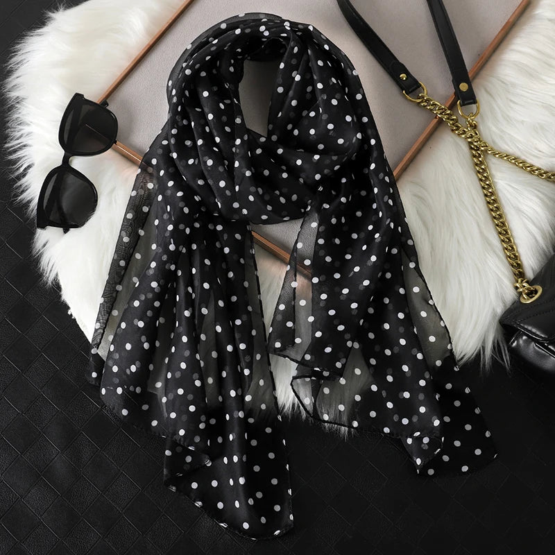 Polka Dot Chiffon Hijab