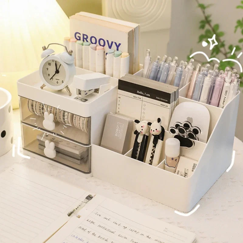 Drawers and Pen Holder Storage Box