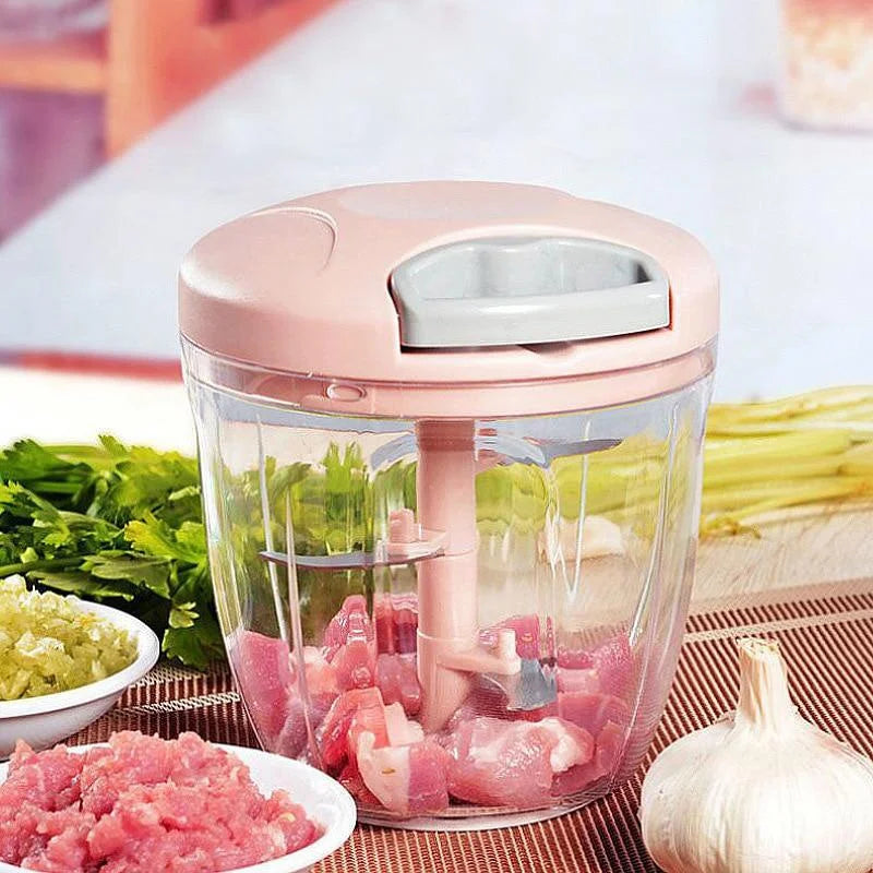 Manual Meat Mincer and Garlic Chopper with Rotating Blade 500/900ML