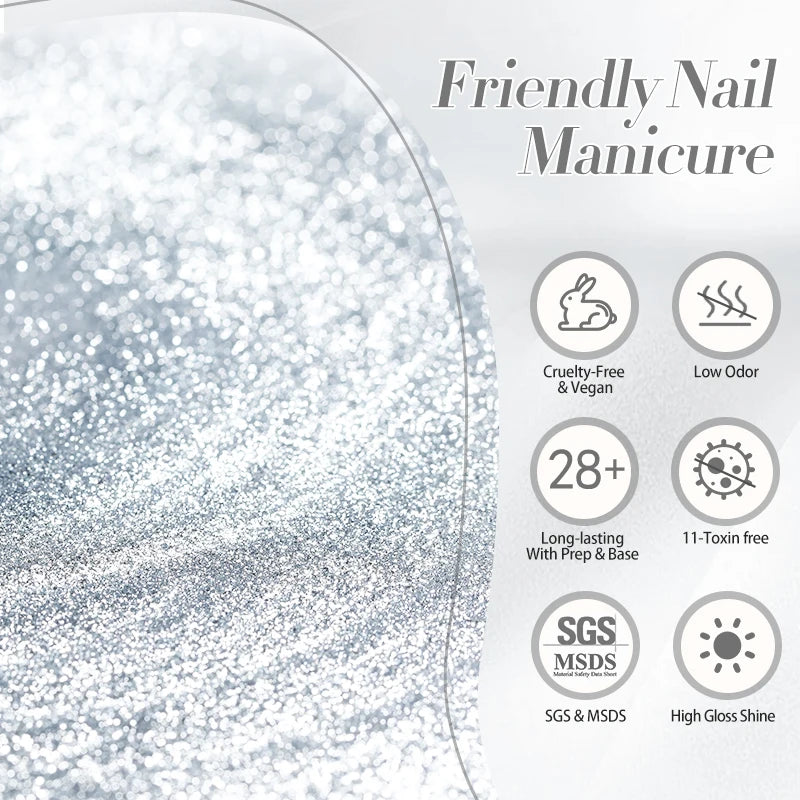 Silver Shining Reflective Cat Magnetic Gel Nail Polish