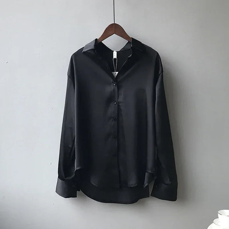 Autumn Satin Silk Shirt