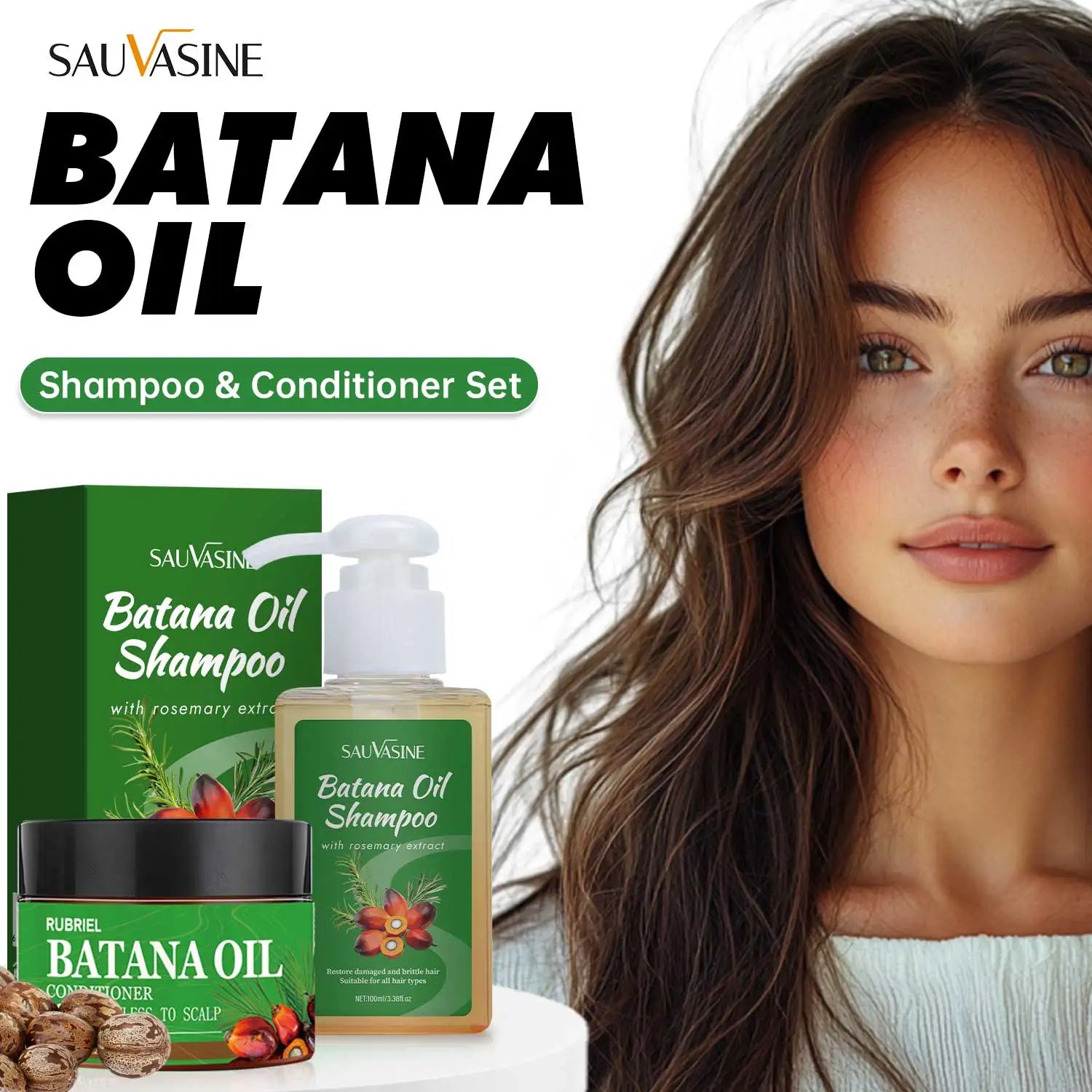 Batana Oil Shampoo and Conditioner Set