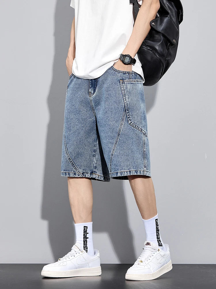 Big Size Denim Cargo Shorts