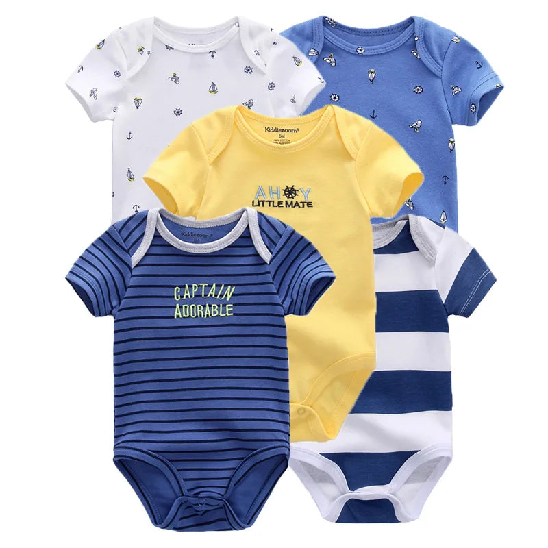 5-Pack Cotton Baby Bodysuits