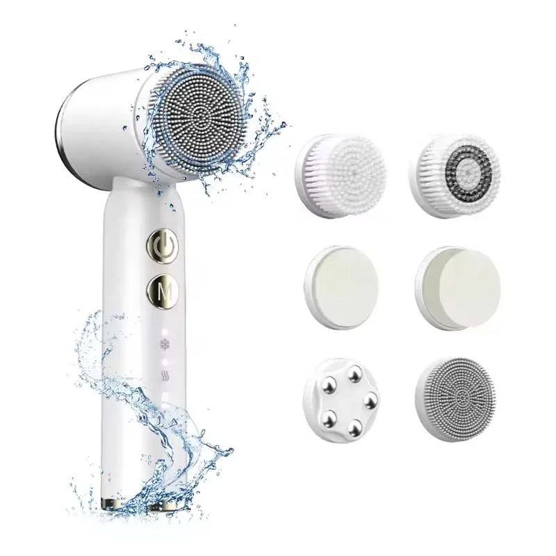 IPX6 Waterproof 6-in-1 Sonic Electric Cleansing Brush
