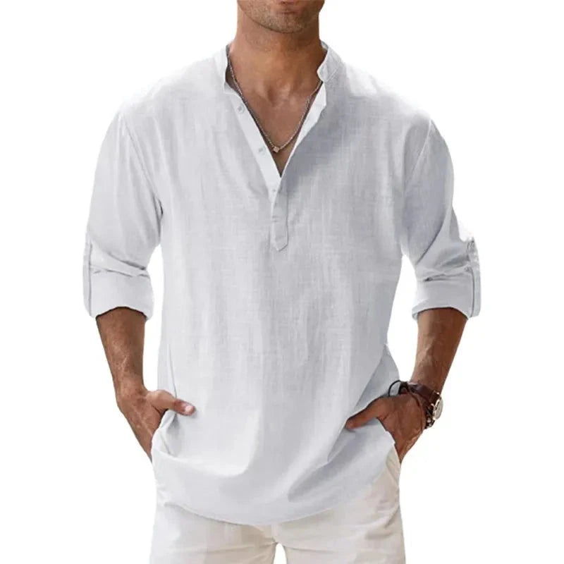 Lightweight Cotton Linen Men's Casual Beach Shirts