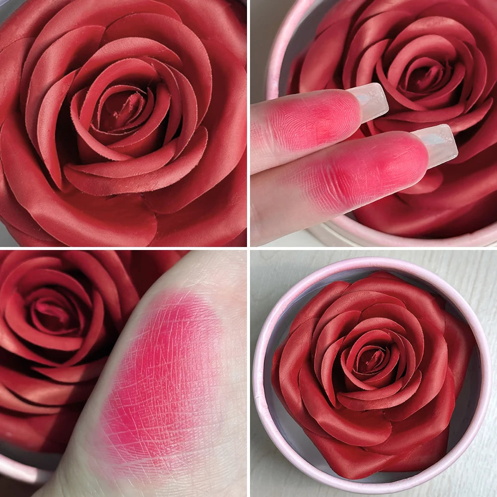 4-Color Rose Petal Waterproof Cream Blush