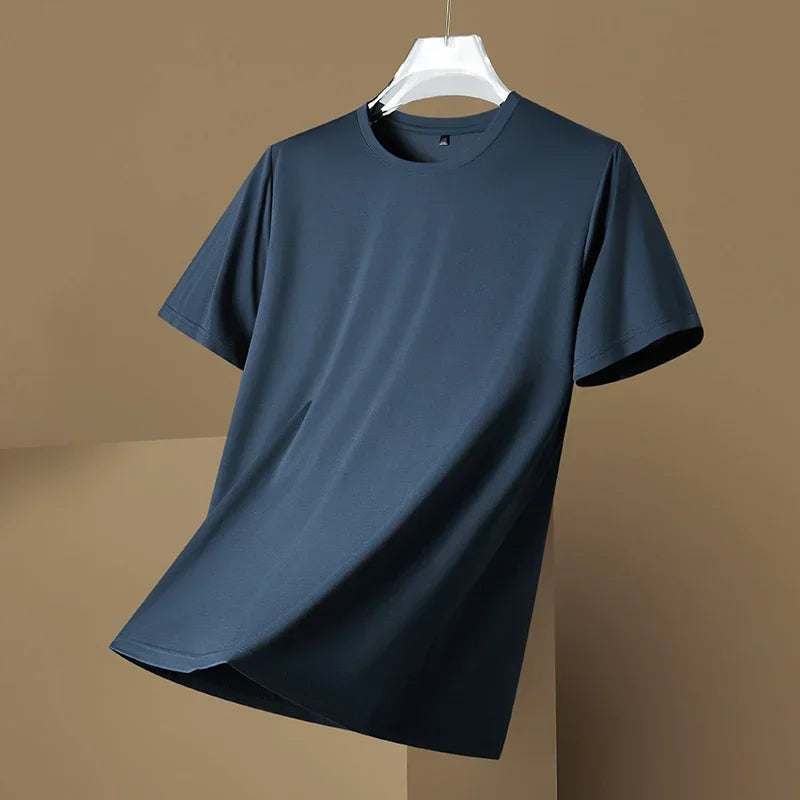 Summer Silk Crew Neck T-shirt