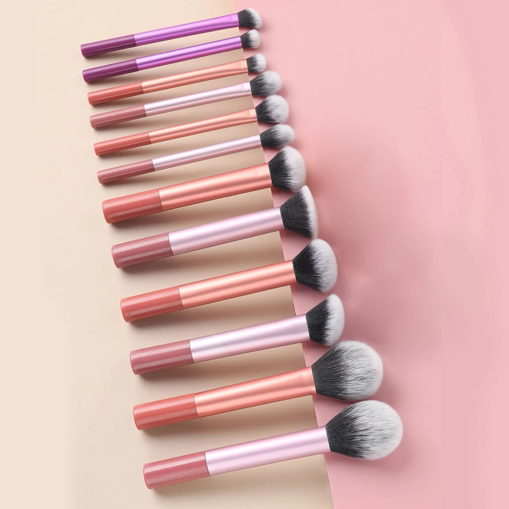 12-Piece Soft Synthetic Makeup Brush Set