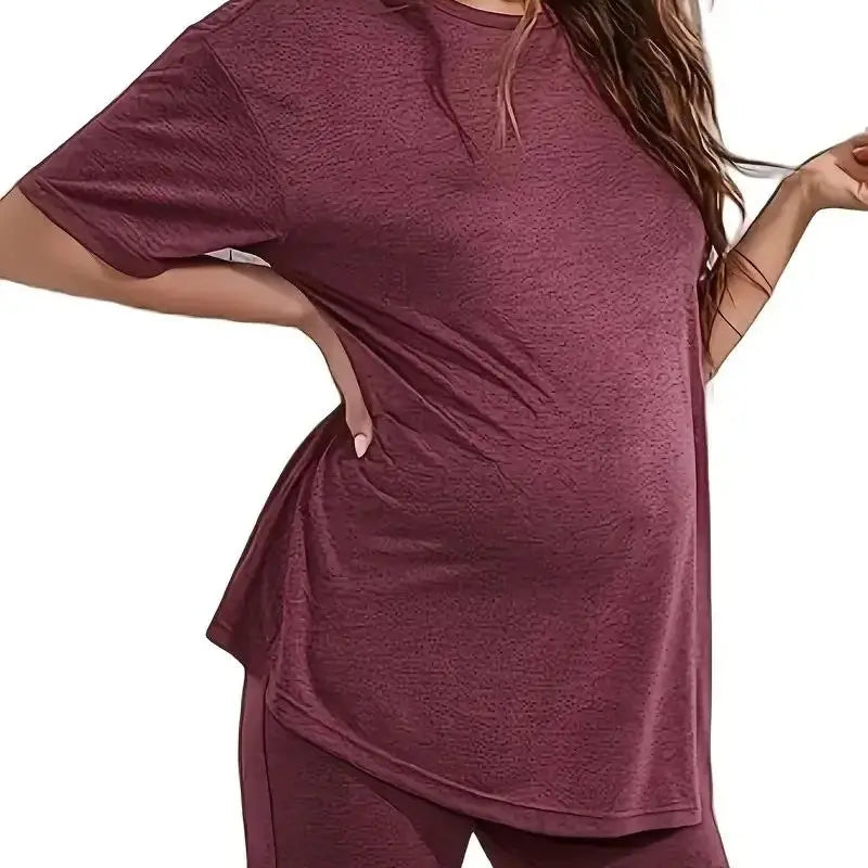 Fashionable V-Neck Maternity Shirt