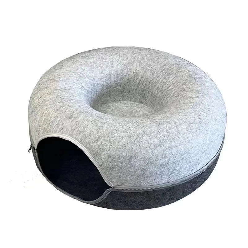 Donut Cat Tunnel Interactive Bed Ferrets Rabbit Indoor Toy
