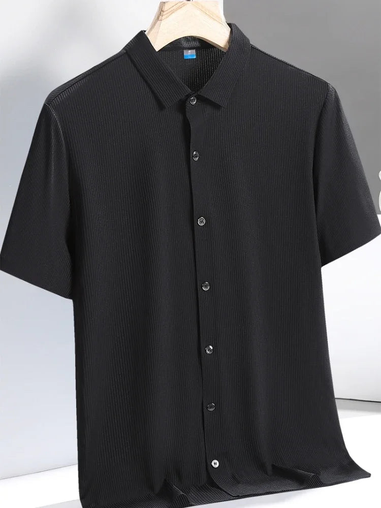 Plus Size Ice Silk Shirt