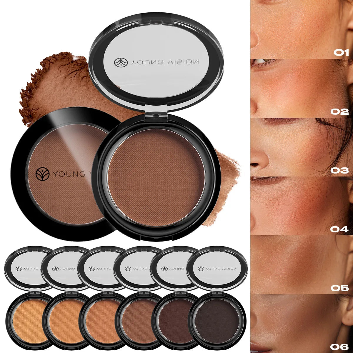 Silky Matte 3D Contour Powder Palette