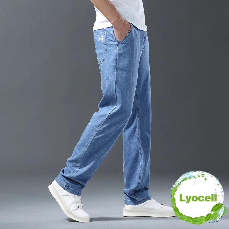 Ultra-Thin Ice Silk Lyocell Jeans