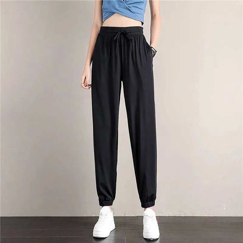 Wide Leg Ice Silk Sweatpants