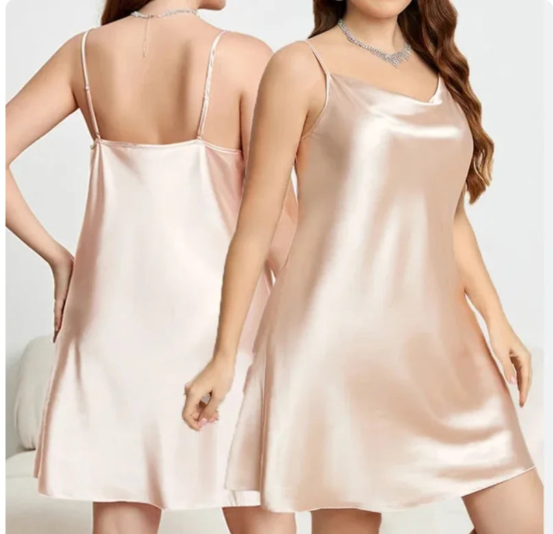Plus Size Satin Nightgown