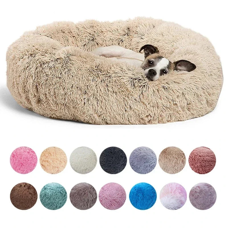 Cozy Round Pet Bed for Large Dogs and Cats