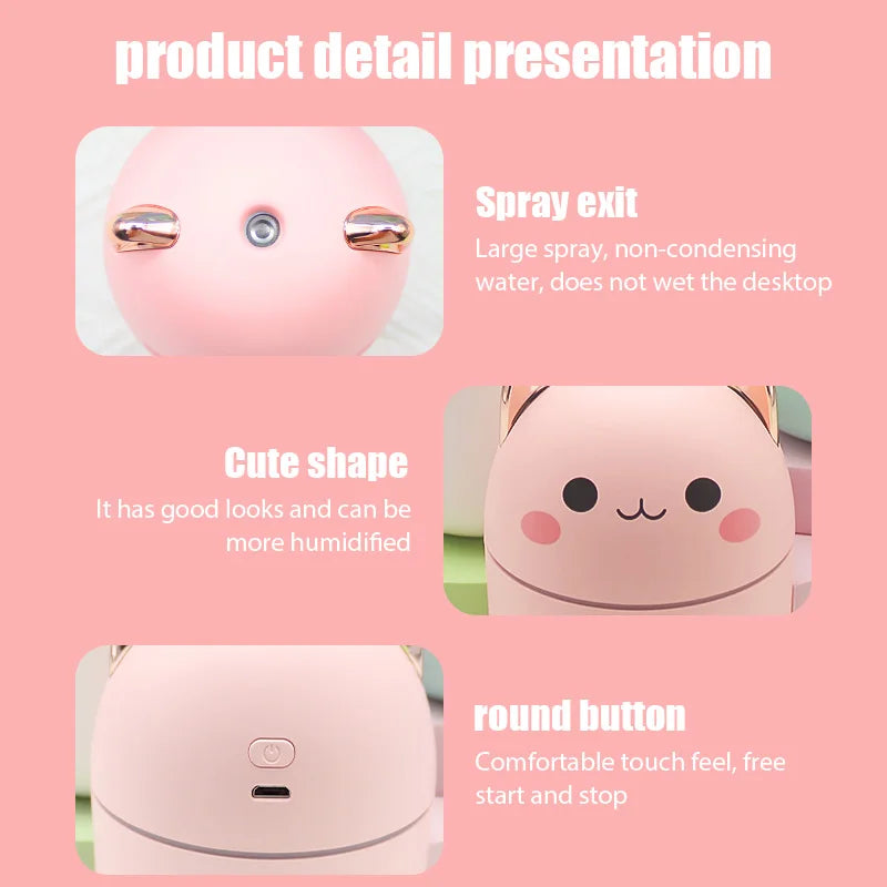 Mini Cute Air Humidifier Essential Oil Aroma Diffuser USB
