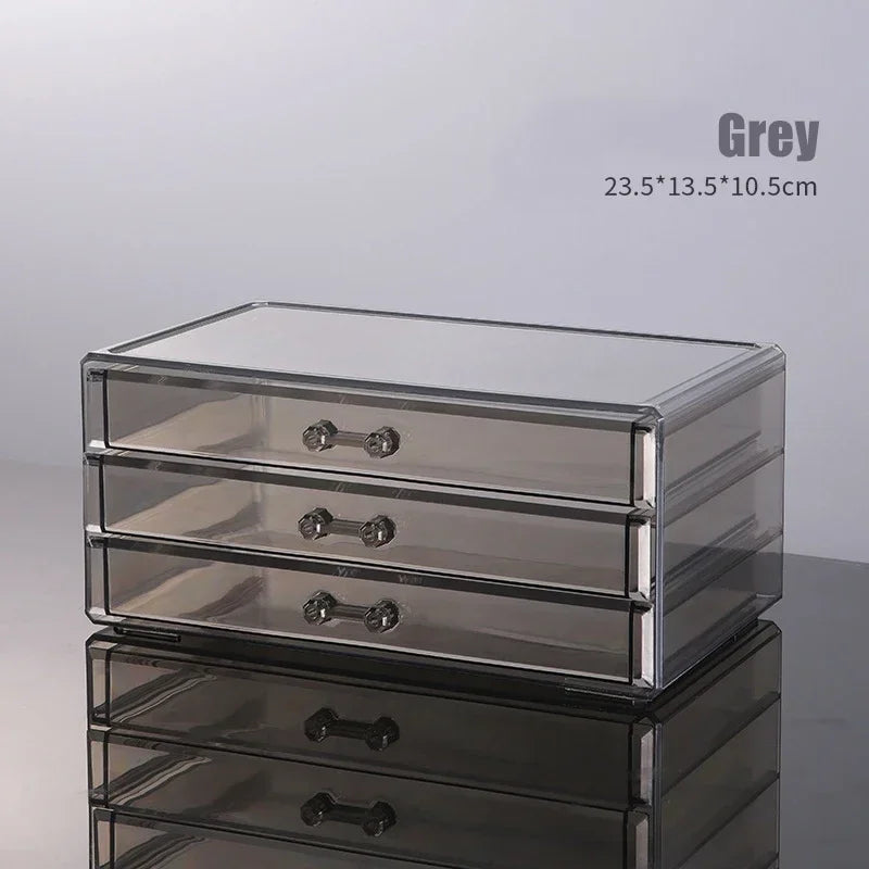 Large Transparent Acrylic Four-Drawer Makeup Organizer
