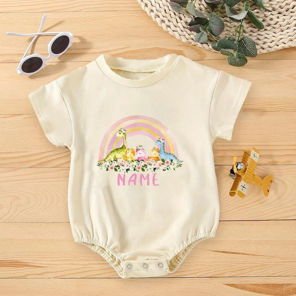 Personalized Baby Rainbow Romper