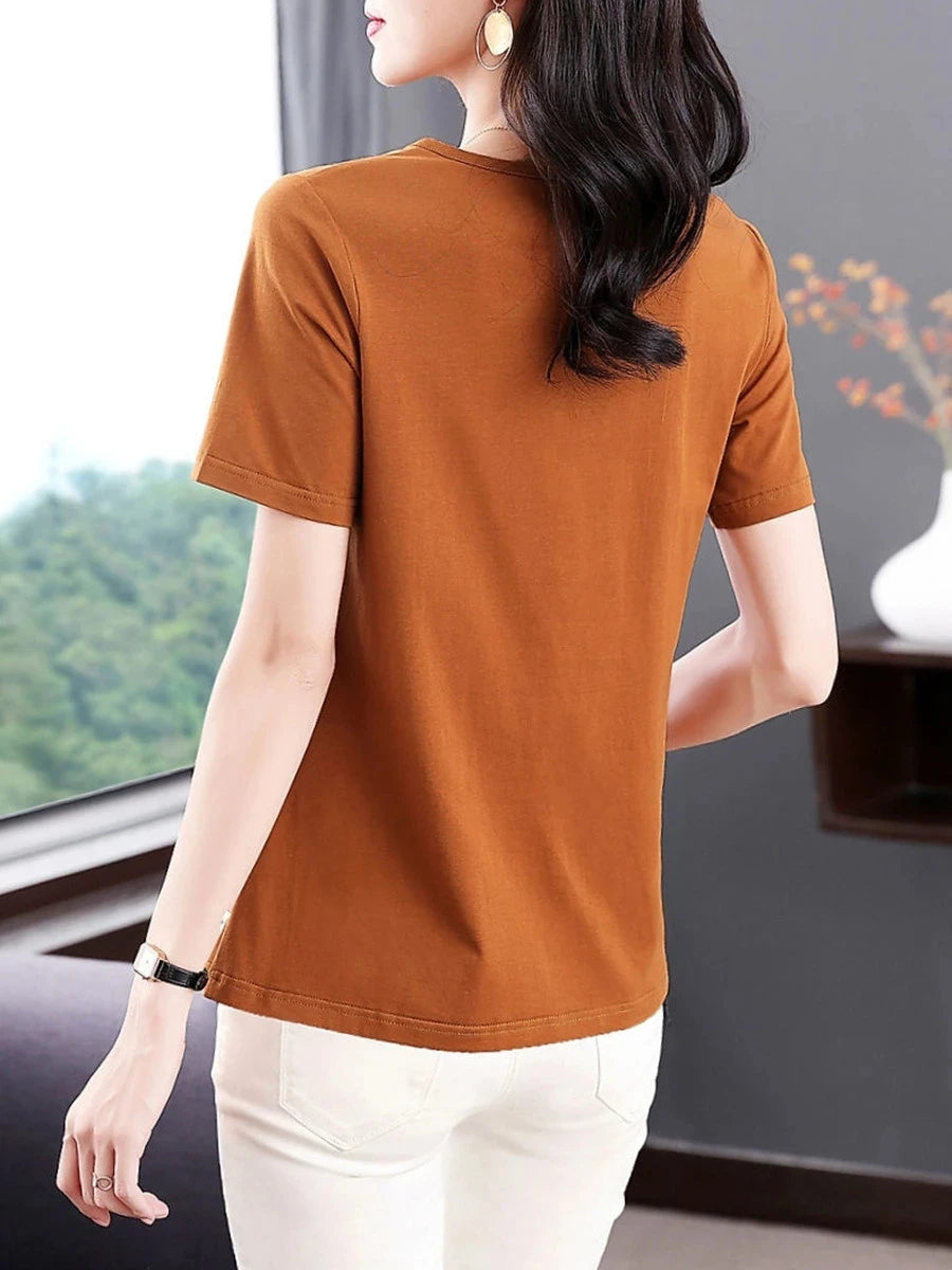 Plus Size Cotton Casual Blouse