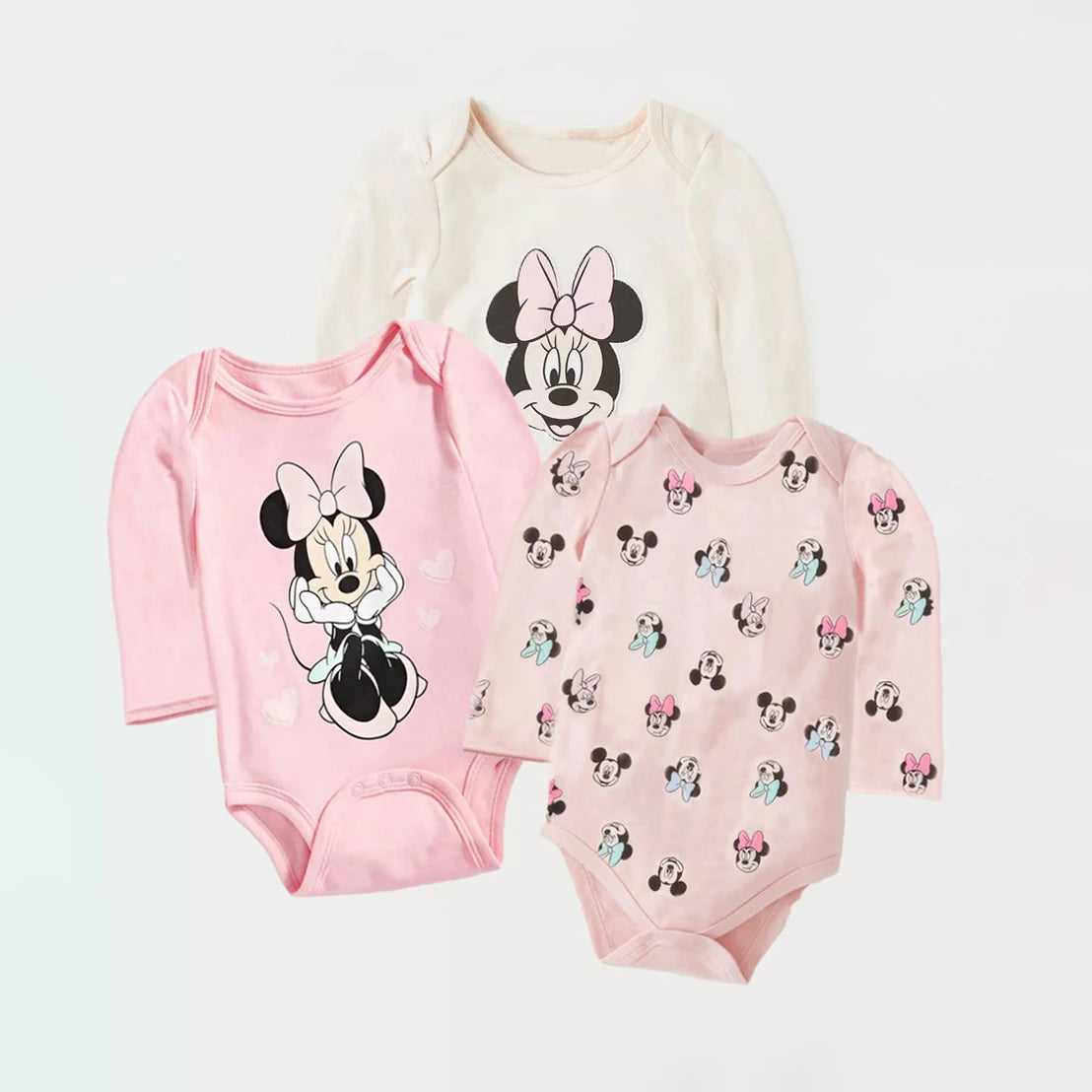3-Pack Mickey Mouse Baby Rompers
