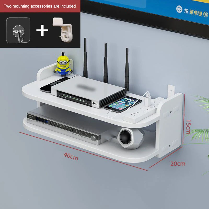 Wall-Mounted WiFi Router Shelf