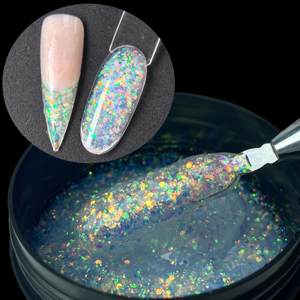 Glitter Milky Hard Builder Gel