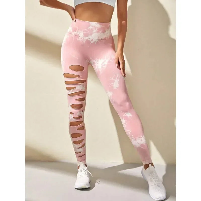 Seamless Hollow Out Leggings