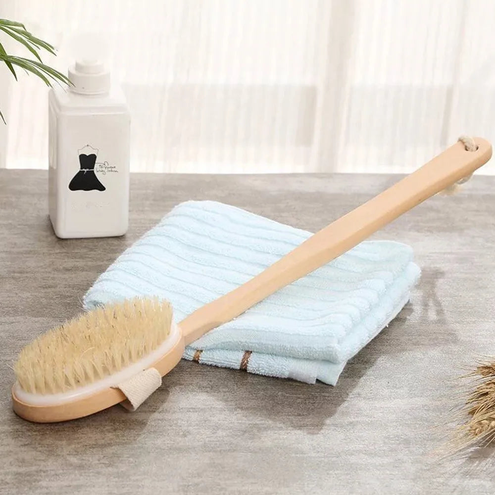Natural Long-Handle Bath Brush
