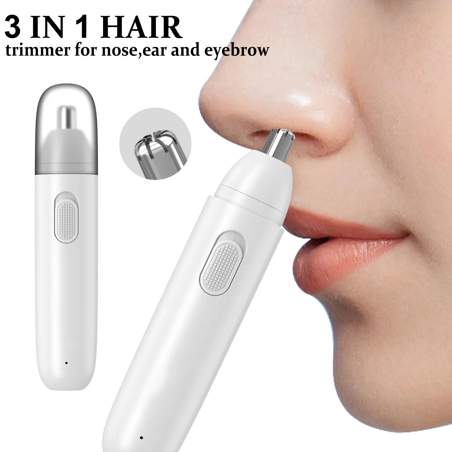 Battery-Powered Men’s Nose Hair Trimmer