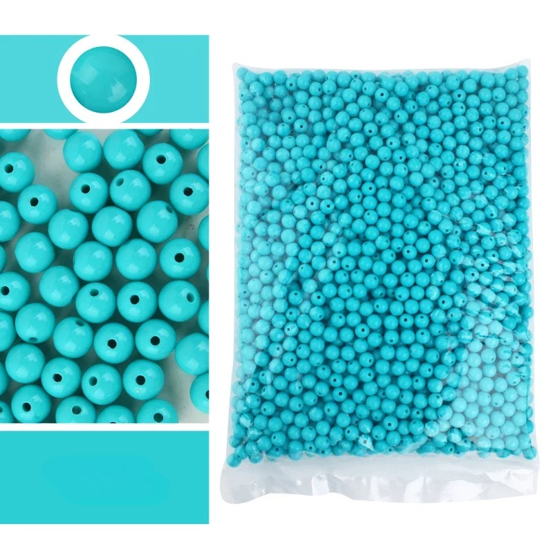 Candy Color Acrylic Round Beads Set