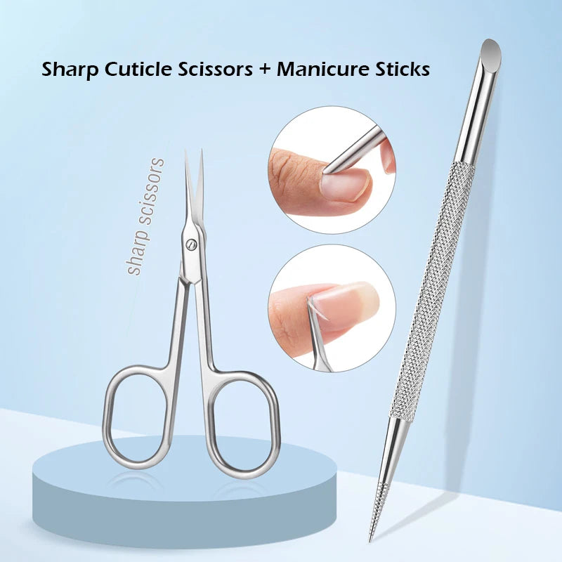 Double-Ended Stainless Steel Cuticle Pusher and Remover