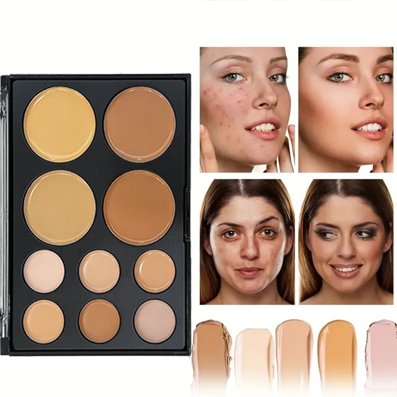 10-Color Full-Coverage Concealer Palette
