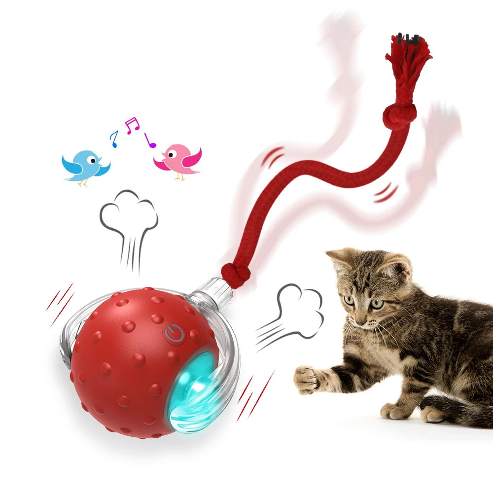 Interactive Rolling Ball: Motion Sensor Toy for Playful Cats