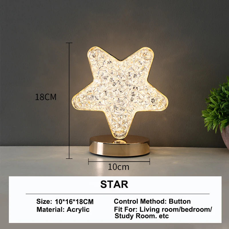 3D Crystal Moon Lamp