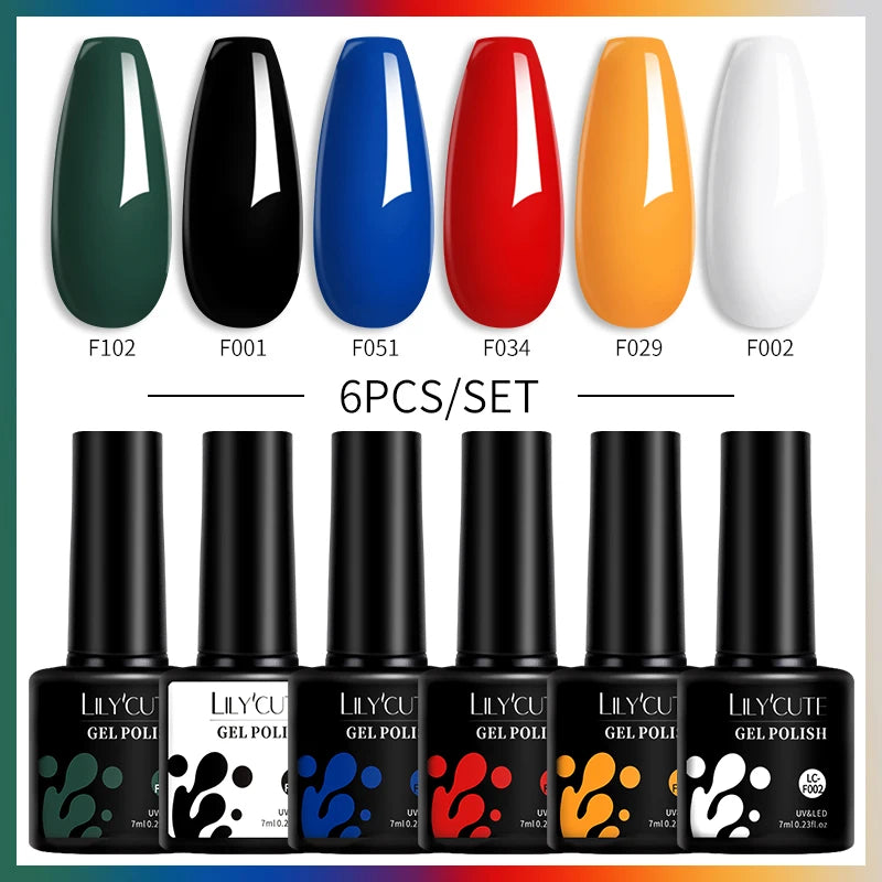 Winter Coffee Brown Gel Nail Polish Set