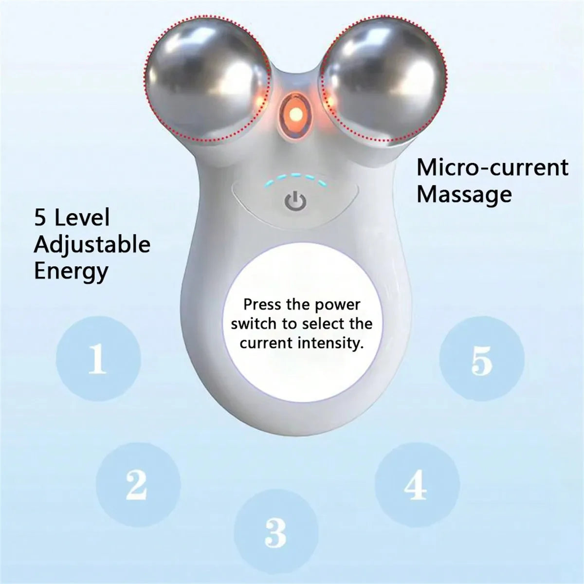 EMS Microcurrent Face Massager with RF Therapy