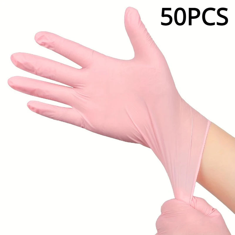 Light Pink Disposable Nitrile Gloves