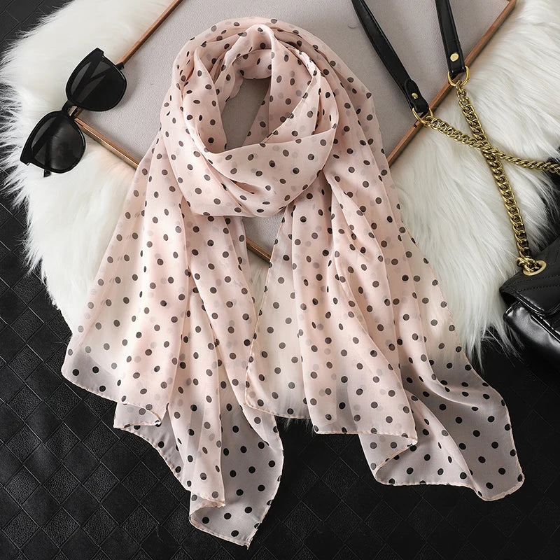 Polka Dot Chiffon Hijab