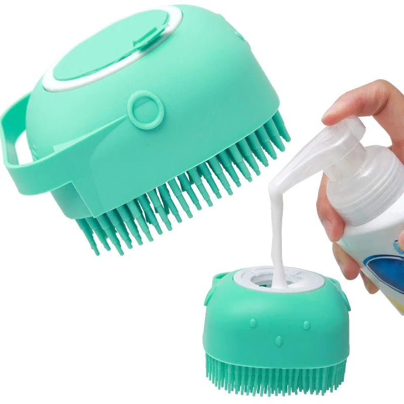 Pet Shampoo Brush & Massage Comb Bathing Grooming Tool