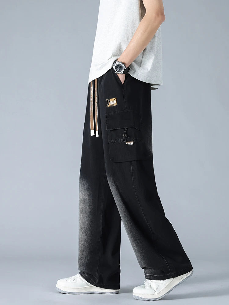 Summer Wide Leg Cargo Jeans