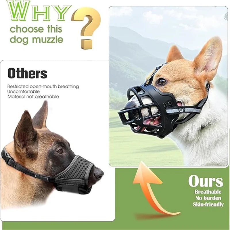 Reflective Breathable Dog Muzzle
